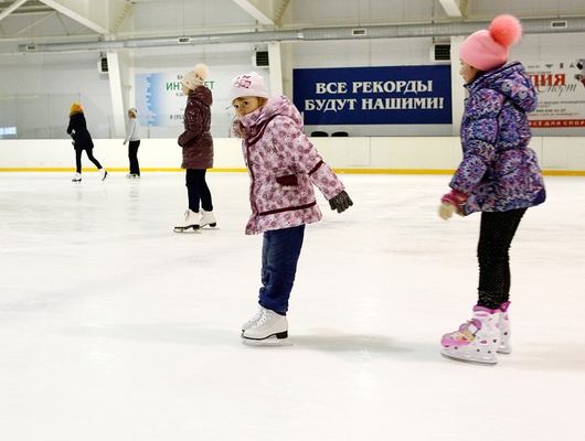 В ледовом дворце в Алексеевке открыли курсы по катанию на коньках
